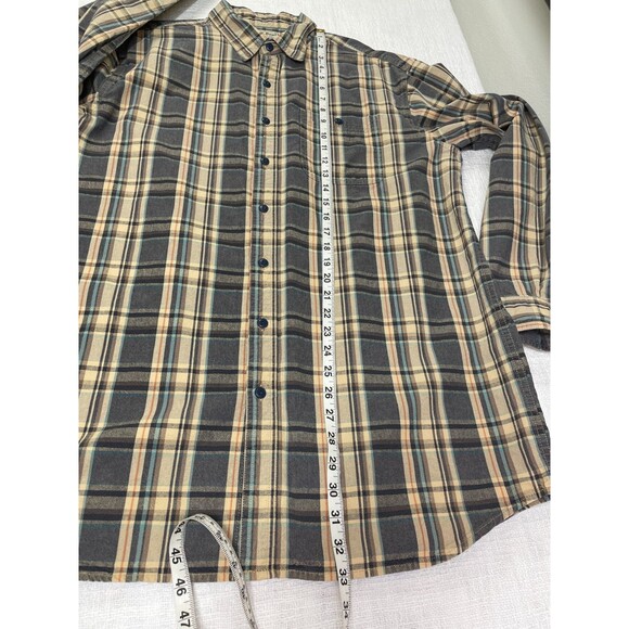 Vintage LL Bean Mens Plaid Button Down Shirt Large Tall Vintage Plaid Mens Shirt - Picture 14 of 15